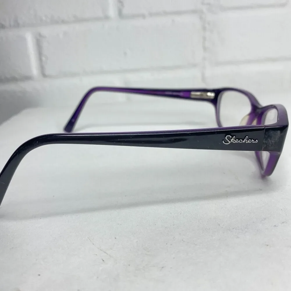 Skechers SK 2009 BLKPUR Eyeglasses Sunglasses Frames Black Purple Floral H2586‎